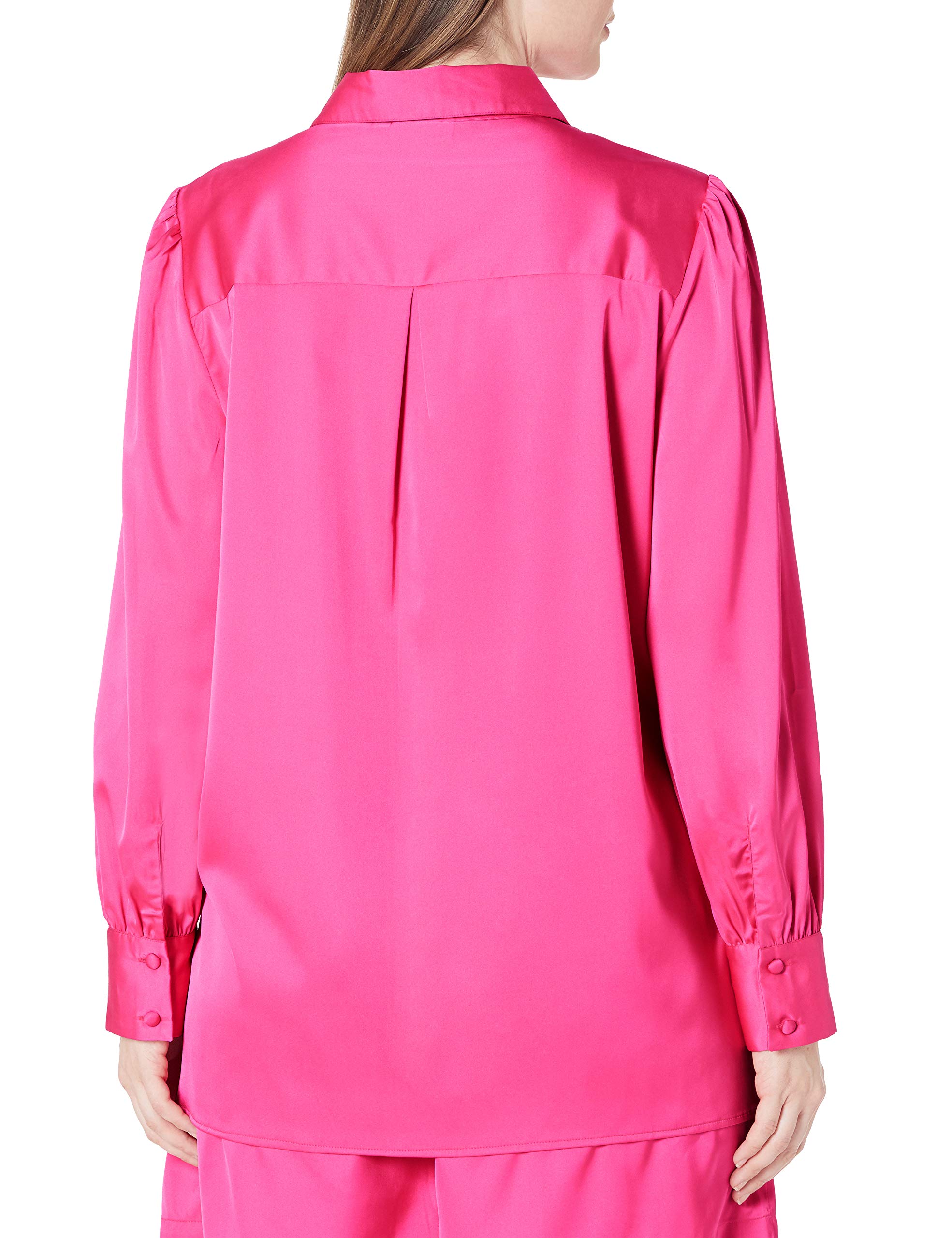The Drop Women's @Lucyswhims Long-Sleeve Button-Down Stretch Satin Shirt