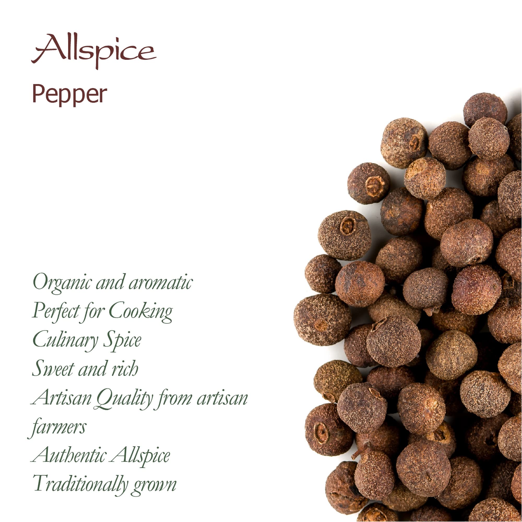 Pimienta Inglesa Bayas Enteras Orgánicas - También Llamado Pimienta Jamaicana - Allspice