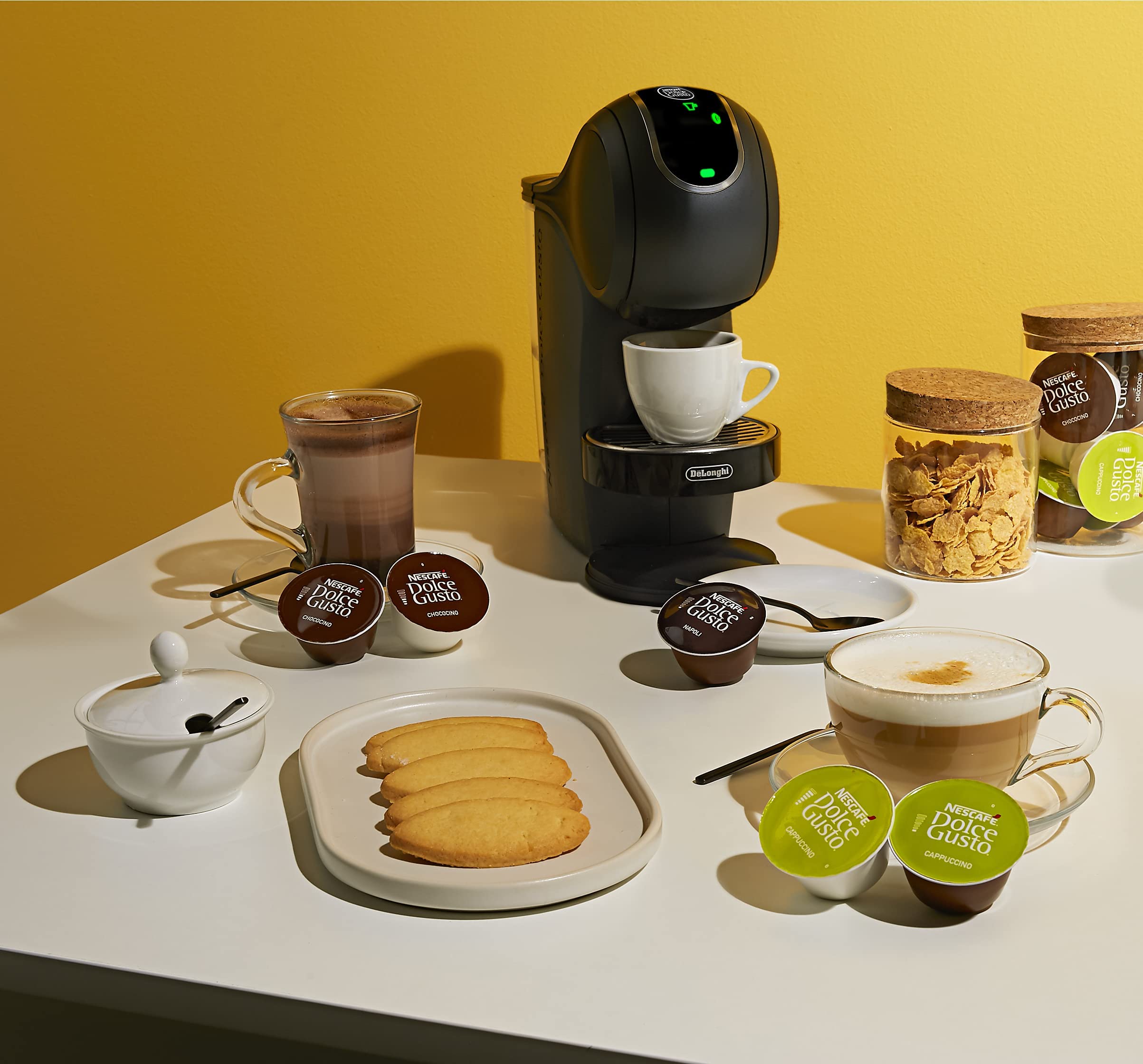NESCAFÉ DOLCE GUSTO Nescafé Dolce Gusto, Genio S Touch EDG426.GY, cafetera en cápsulas, espresso, capuchino, café con leche y más, gris pizarra