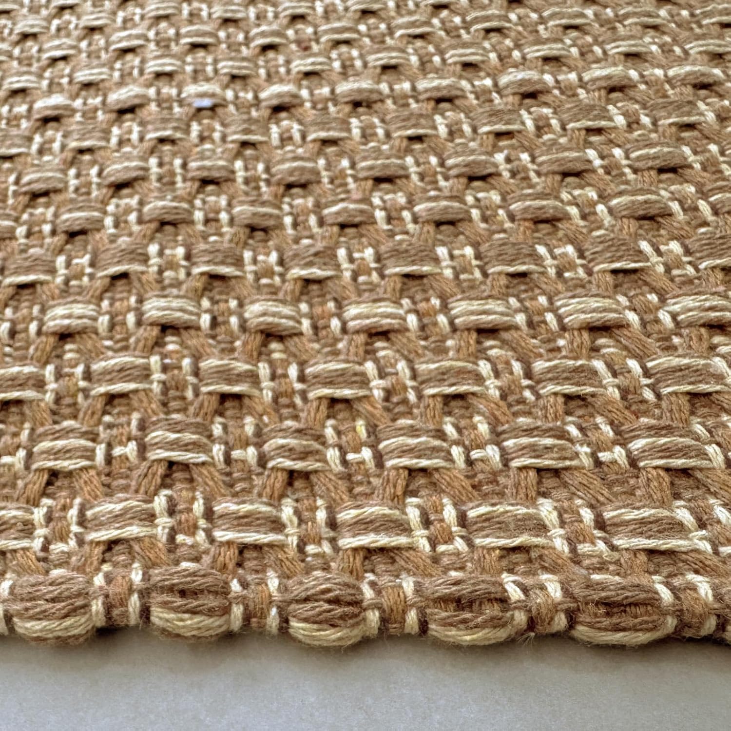 Entryway Rug,Indoor Door Mat 2x3 ft Small Area Rugs,Boho Style Braided Rug,Neutral Solid Rugs,Entrance Doormat for Front Porch,Bathroom,Kitchen,Bedroom,Tan Brown - Image 8