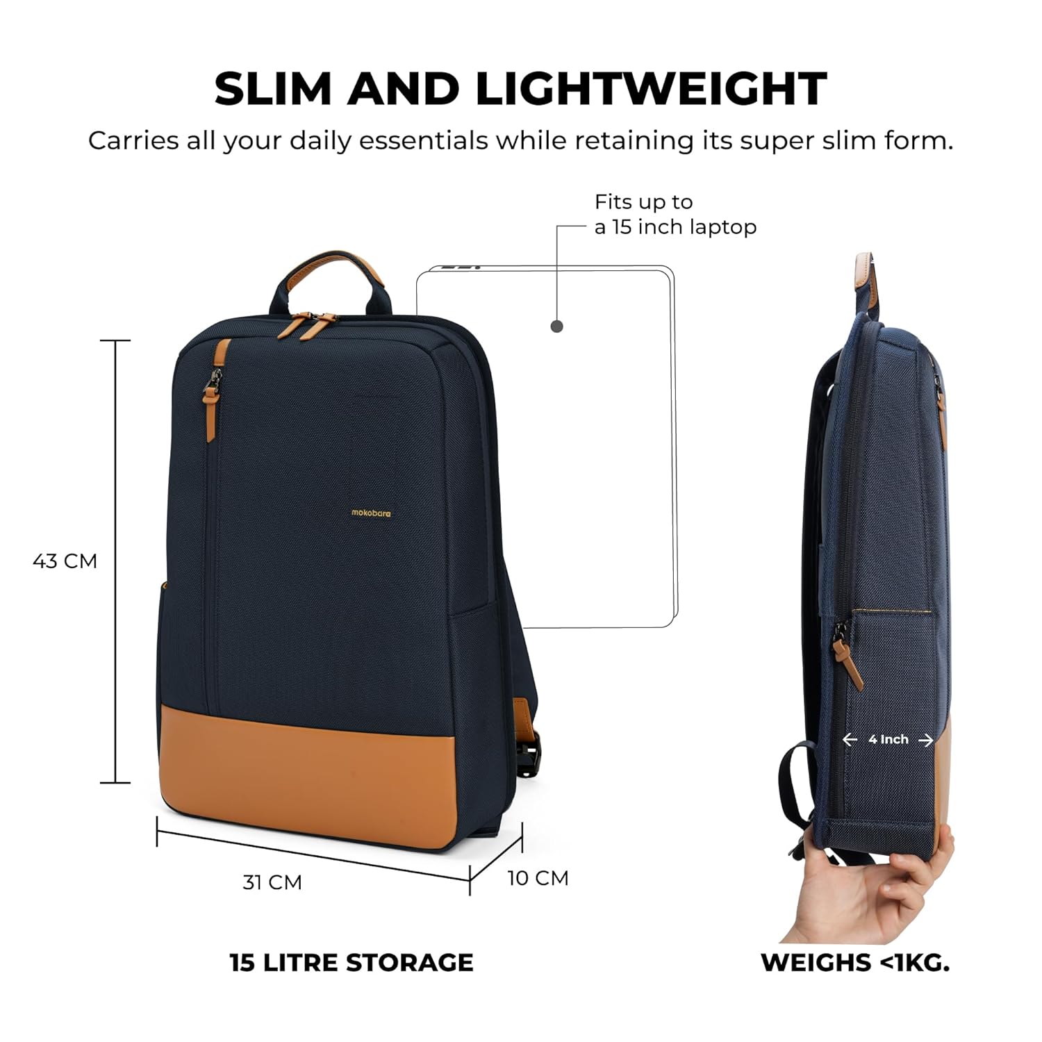 MOKOBARA The Backpack Lite 19L Premium Nylon 15" Unisex Laptop Backpack (Coastline) 4 81mlUF2FSSL. SL1500