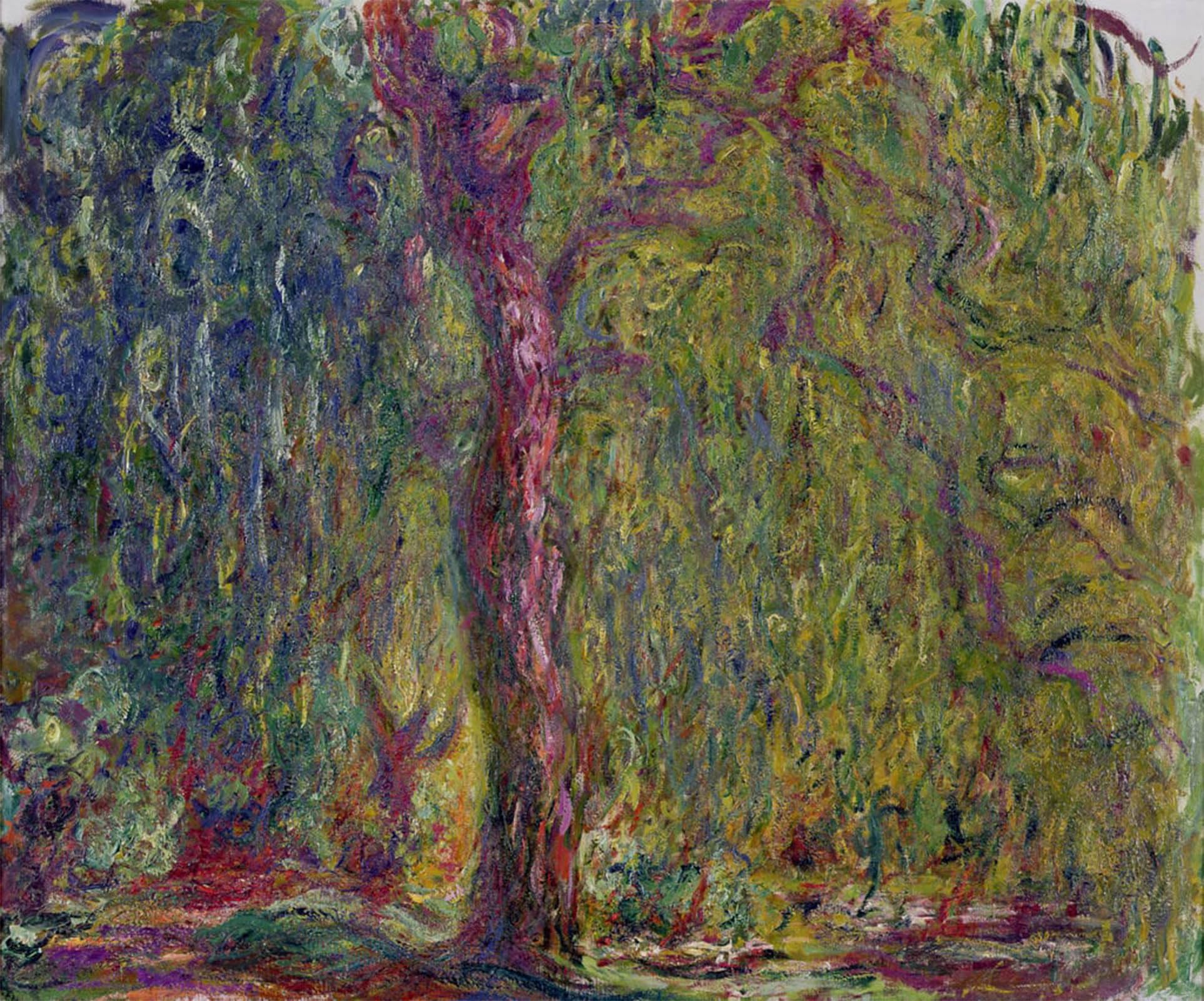 Saule pleureur de Claude Monet tableau impression d'art sur toile 60x90