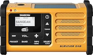 Sangean MMR-88 Dab (Sintonizador FM/MW, de Emergencia Señal Sonido, Batería de Ion de Litio Integrada), Color Amarillo/Negro