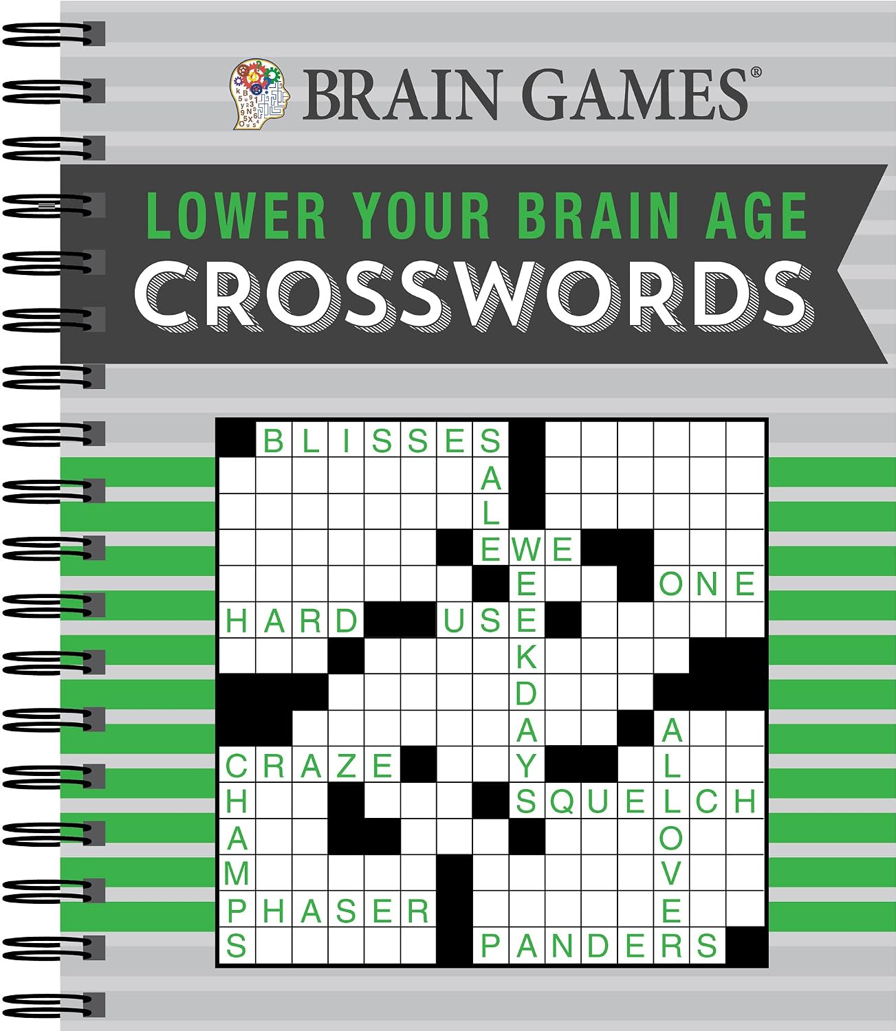 Brain Games - Crosswords (Green Stripes)