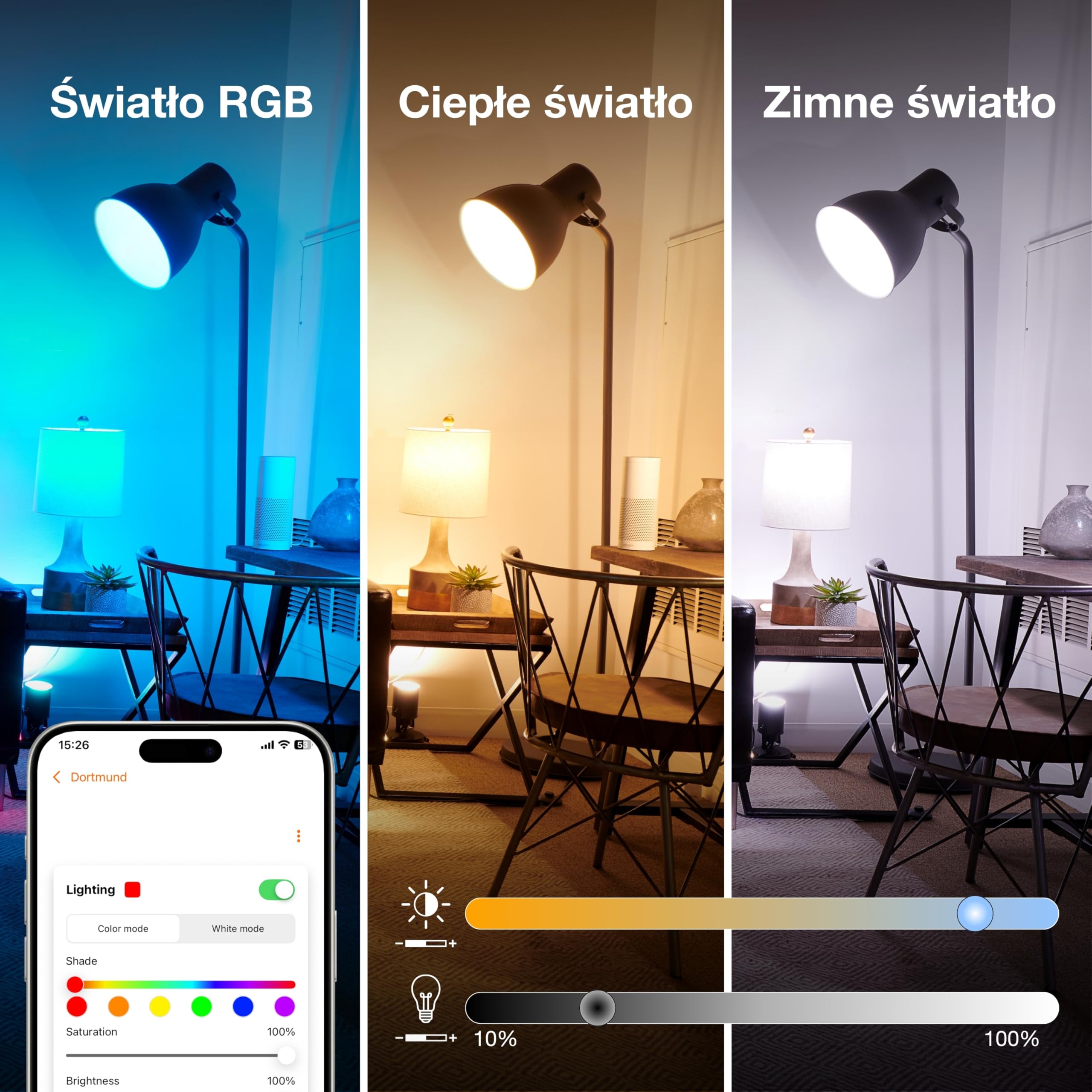 OSRAM SMART+ RGB lampa Globe, Matter przez Wi-Fi, 2 szt., E27, 5W, 16 mln kolorów, 2700–6500K, współpracuje z Alexa, Google, Apple
