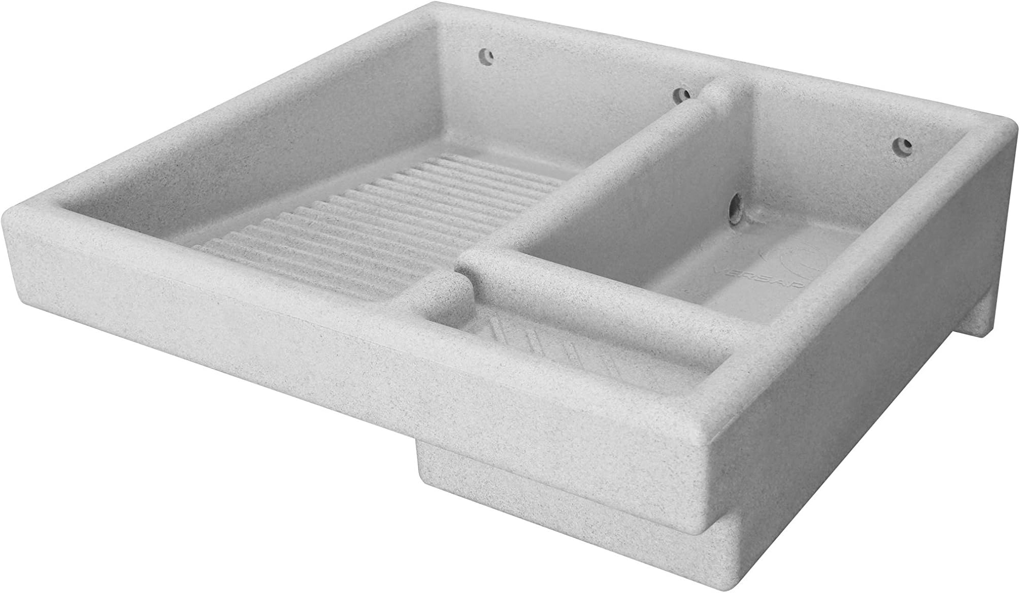 71 right sided plastic Washboard, Grey