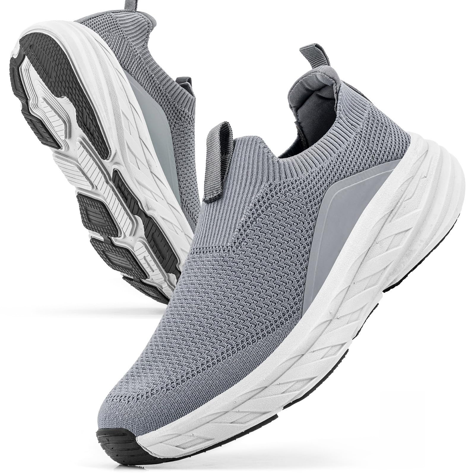 Sosenfer Herren Slip on Sneakers Ohne Schnürsenkel Leichte Turnschuhe Atmungsaktiv Bequeme Fitness Sportschuhe-SHENHUI-QHD-46