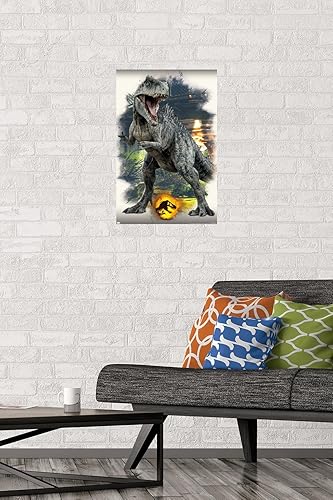 Miniatura 2 de Trends International Jurassic World Dominion - Póster de pared focal Giganotosaurus, 14.725 x 22.375 pulgadas, paquete de póster y montaje prémium
