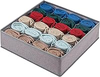 Vista 8 de Organizadores de Cajones Plegables con 24 Celdas, Organizadores Separadores de Ropa Interior, Organizadores de Almacenamiento de Tela para Lencería