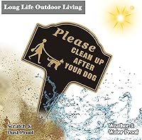 Vista 4 de Señal de Limpiar Después de Tu Perro, Yuntarda 25.4x35.6 cm Sin Cacas de Perro para Césped Sin Perros Haciendo Caca en el Patio con Estaca, Señal
