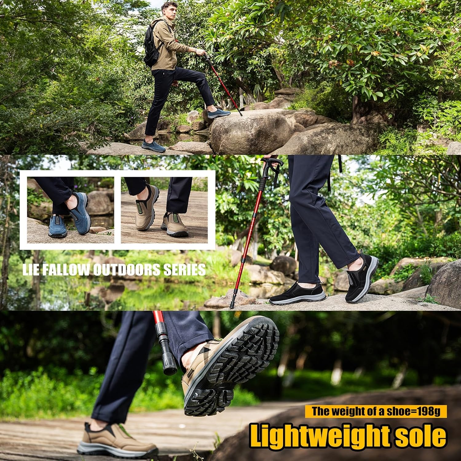 Hiking Shoes for Men and Women,Non-Slip Wear-resistants Rubber Sole Supportive Ankle Breathable and Waterproof Mountain Hiking Shoes Suitable for Multiple Terrains(Black,43.5EU)