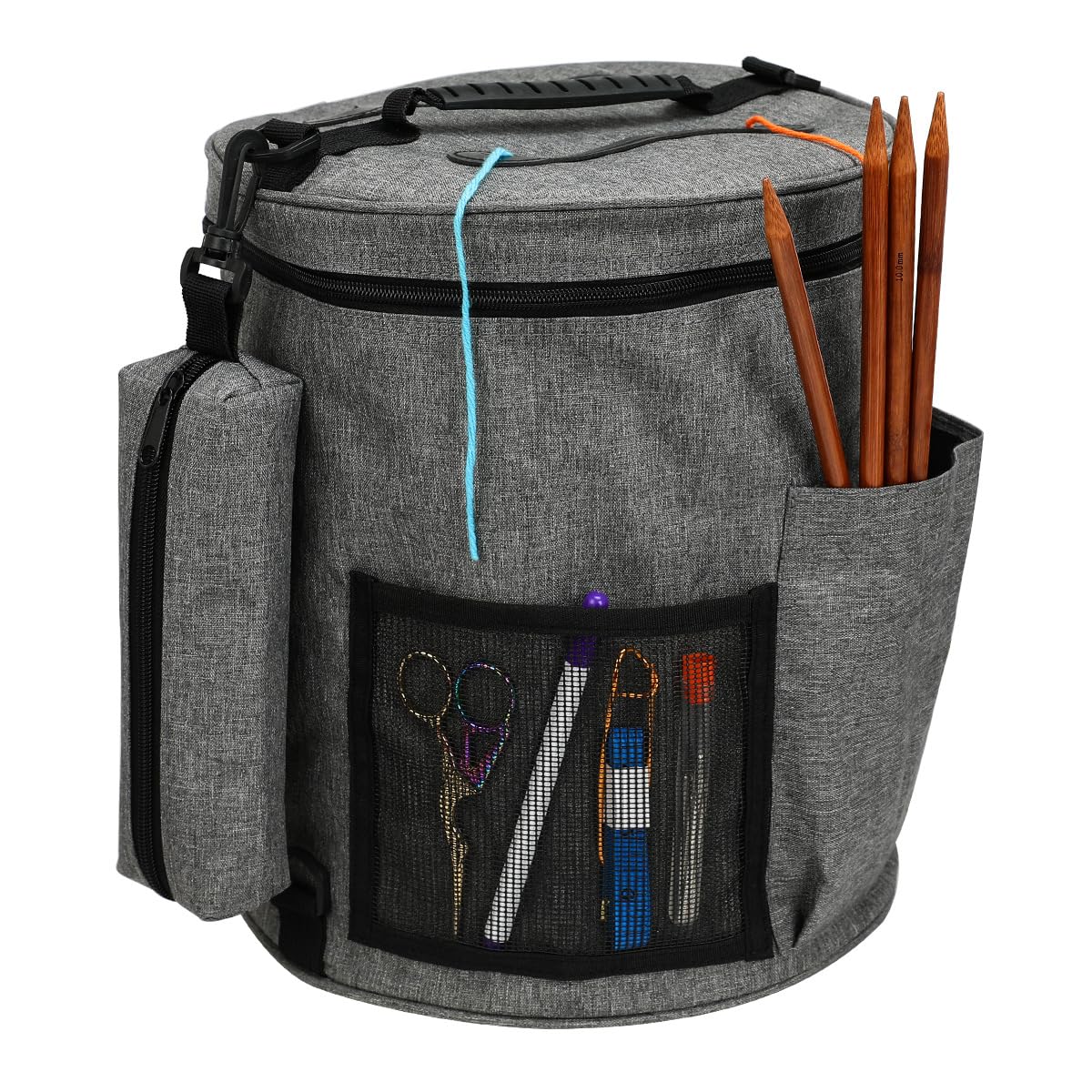 Borsa per Maglieria in Lana, Borsa per Ricamo in Tessuto Oxford Resistente per Maglieria, Borsa Portatile all'Uncinetto per Viaggi, Piccola Borsa per Maglieria Borsa per Ricamo per Maglieria