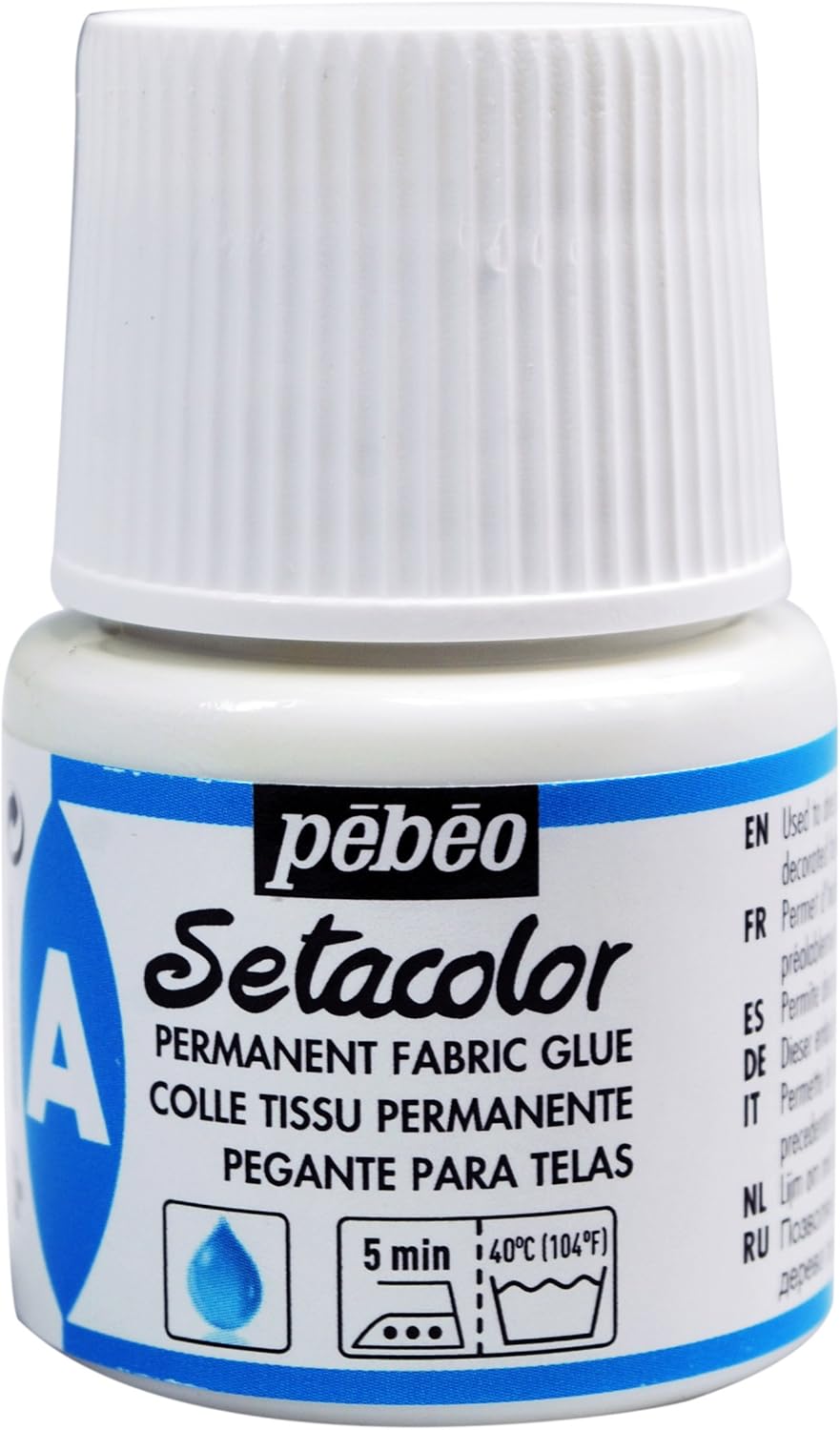 Pebeo Setacolor Fabric Paint Auxillaires & Mediums 45ML Bottles (Permanent Fabric Glue)