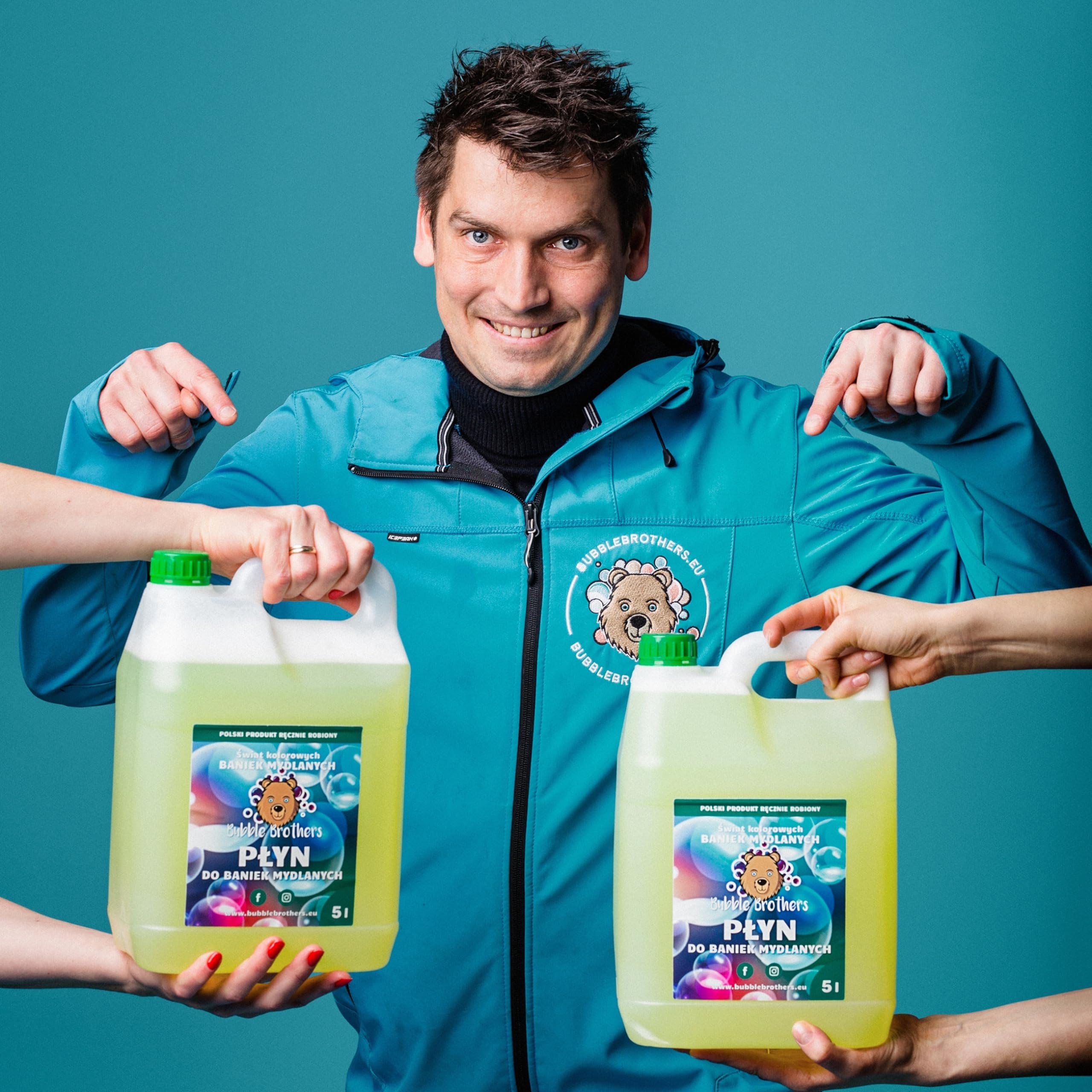 Bubble Brothers Seifenblasenflüssigkeit 5 Liter für Riesenseifenblasen und Normale Seifenblasen Nachfüllflasche 5l unplatzbare XXL Bunte Seifenblasen Seifenblasenlösung (5 Liter) (5L)