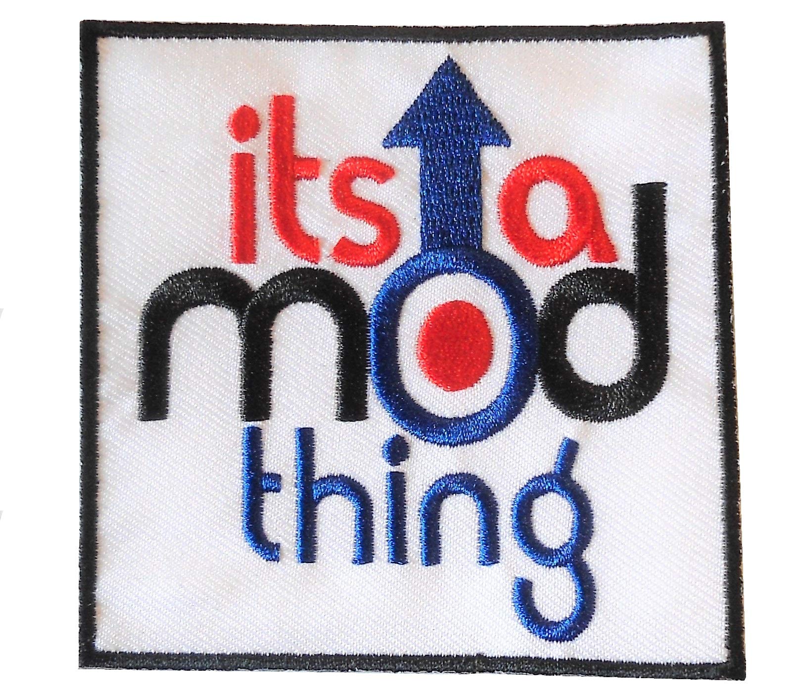 B4B It's a MOD Thing Iron/Sew On Embroidered Scooterist Patch 80mm