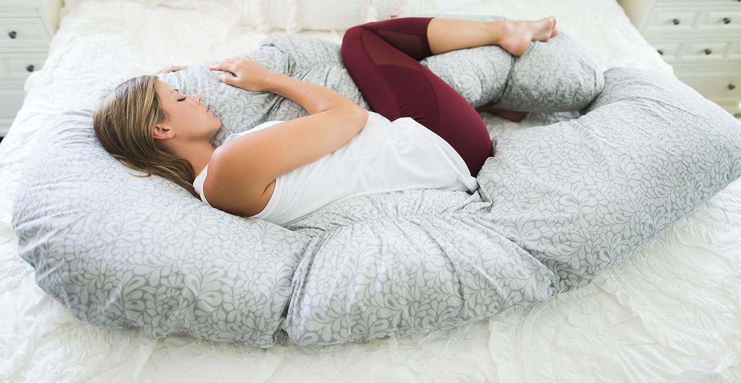 Leachco Back 'N Belly Bunchie Pregnancy/Maternity Body Pillow, Splash Gray , 1 Count (Pack of 1) : Baby