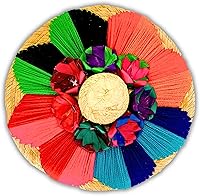 Vista 4 de Mexican Fiesta Tortilla Warmer Auténtico Tortillero - Tortillas/Cesta de pan tejida a mano - Hecho en México, Tortillera de Palma