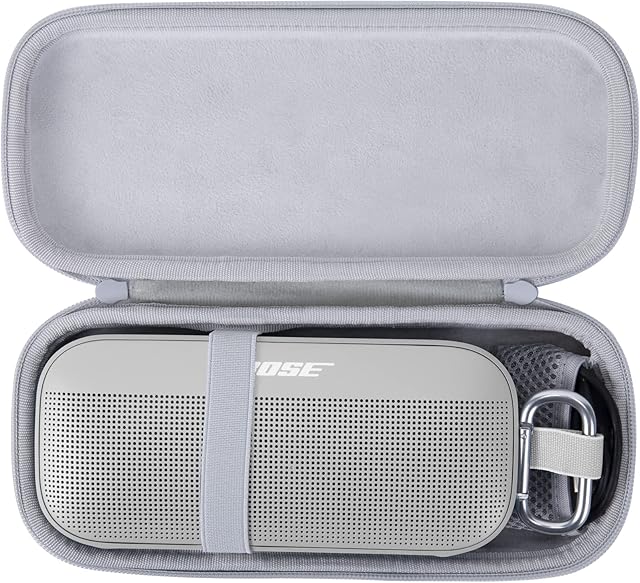 Aenllosi Hard Carrying Case for Bose SoundLink Flex Bluetooth Portable Wireless Speaker, Case Only (White)