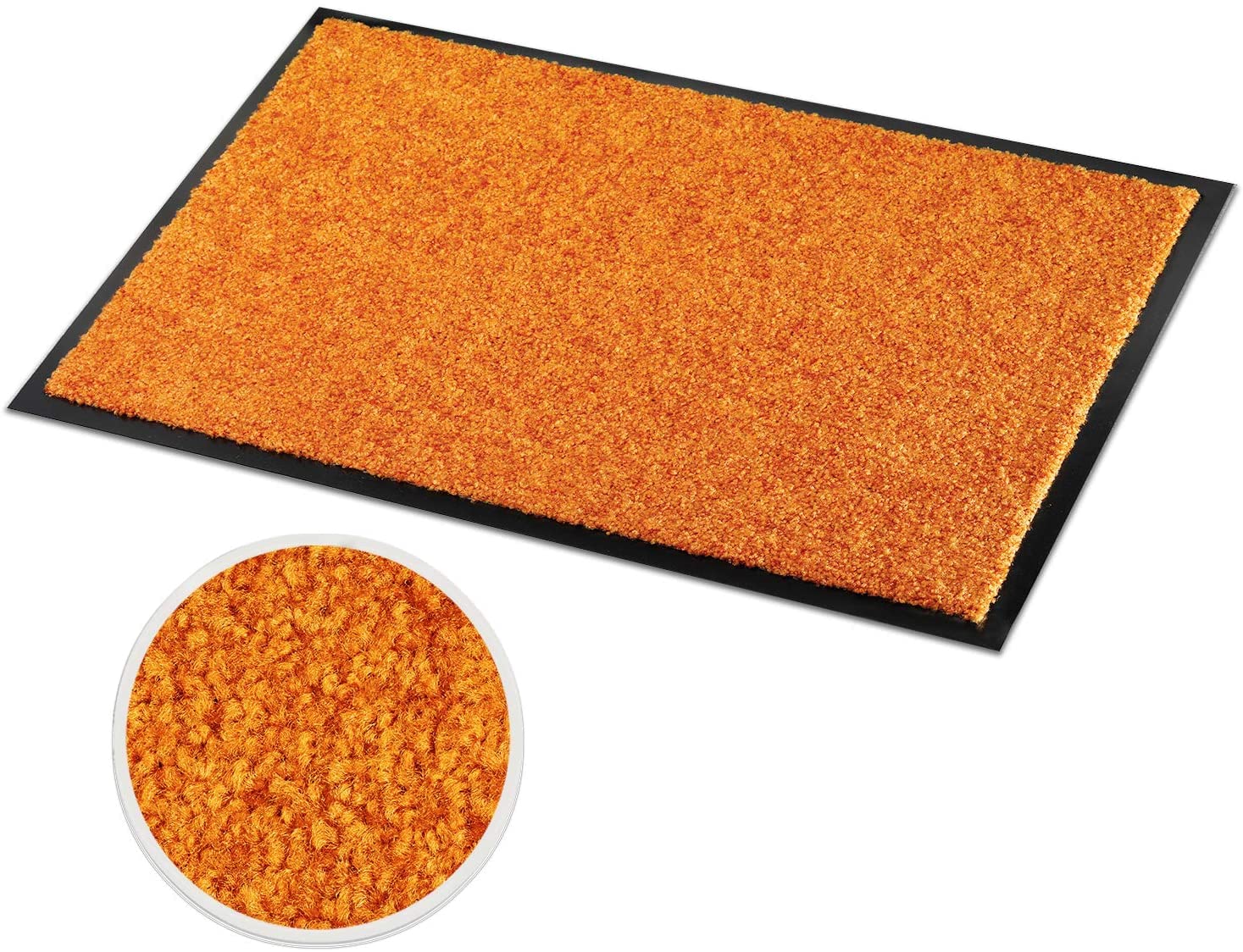 KARAT - Tappetino antimacchia - Zerbino per porta lavabile e ultra assorbente - Tappetino per porta posteriore e superficie antiscivolo - Use&Wash, 120 x 300 cm, arancione 107