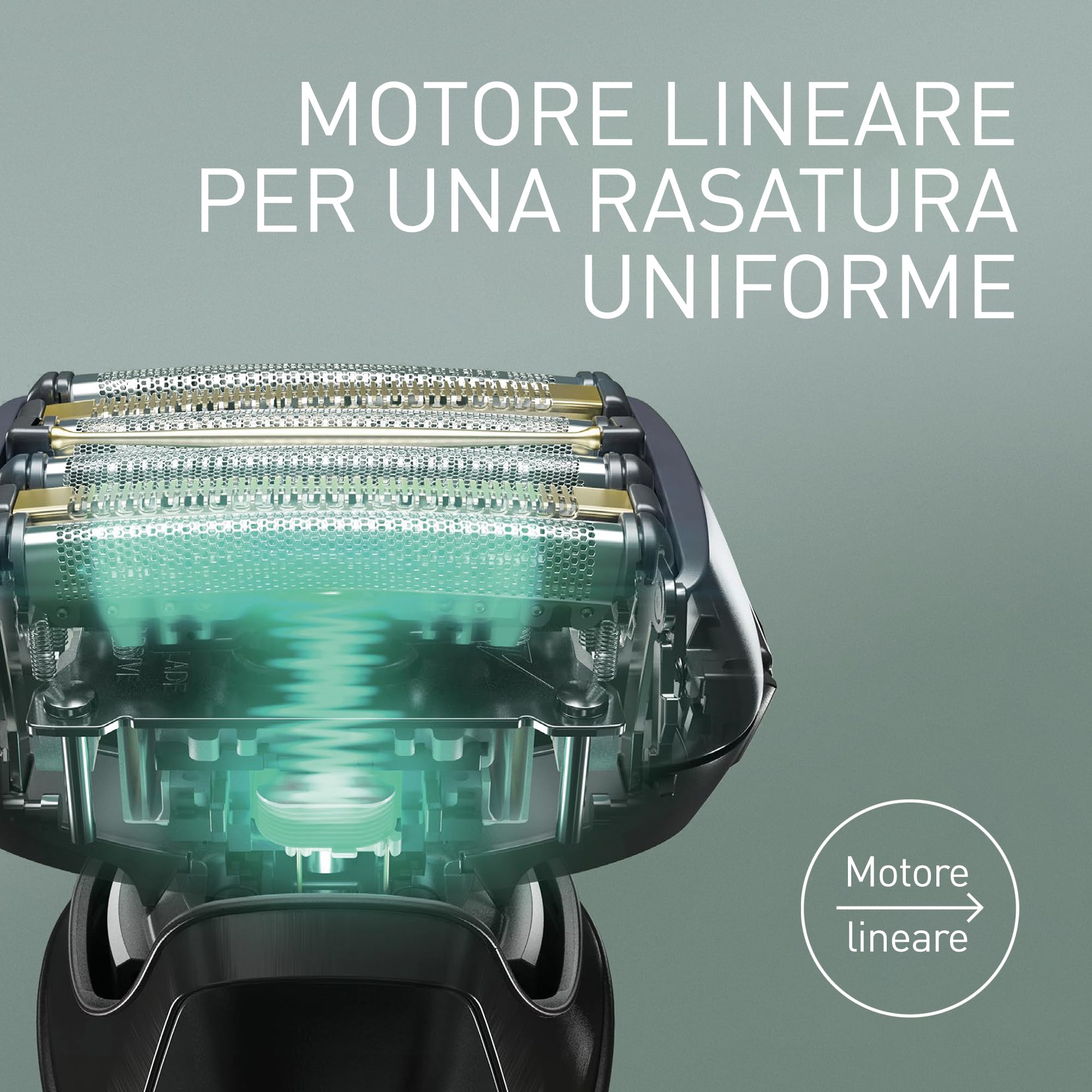 Panasonic Series 900+ ES-LS6A Rasoio Elettrico da Uomo a 6 Lame Wet & Dry, Rasoio Elettrico con Sensore Barba Sensibile, Sistema di Pulizia Automatica e Ricarica