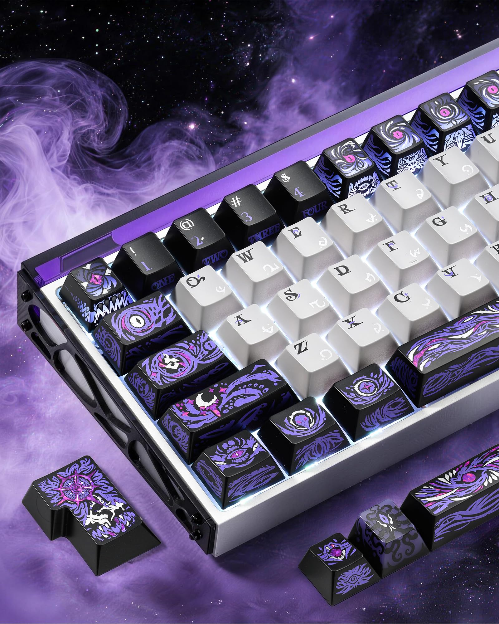 XVX Pandora Keycaps, Cherry Profile Shine Through PBT+PC Material Keycap