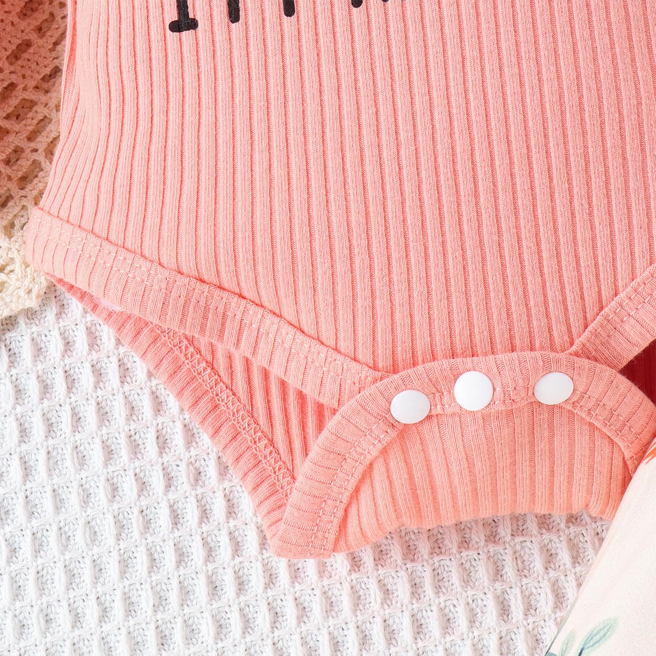 Zestaw odzieży dla niemowląt, odzież dla noworodków z Hello I'M New Here, stroje z długim rękawem, marszczone śpioszki, spodnie z kokardką, opaska na czoło i kapelusz z kwiatem, zestawy odzieży