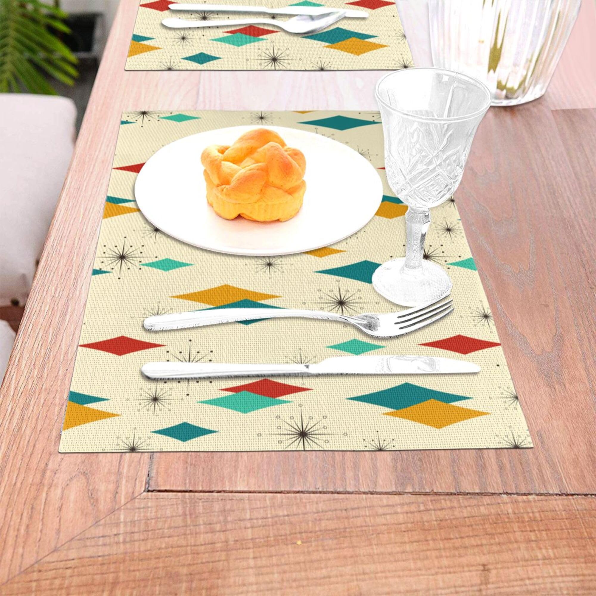 Amazon.com: Mid Century Modern Placemats Set of 4 Retro Decor