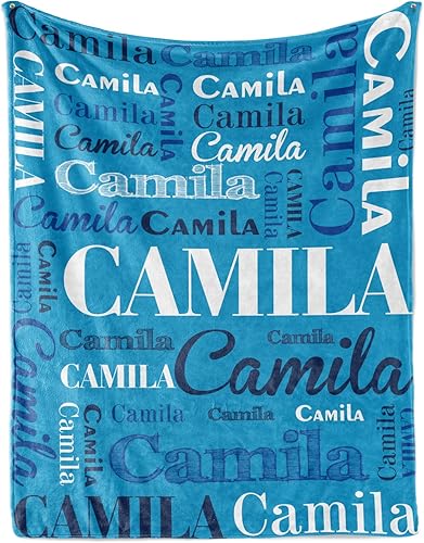 Miniatura 211 de Mantas personalizadas con nombre para niños, mantas de bebé personalizadas para niños y niñas, manta de nombre personalizada súper suave para niños