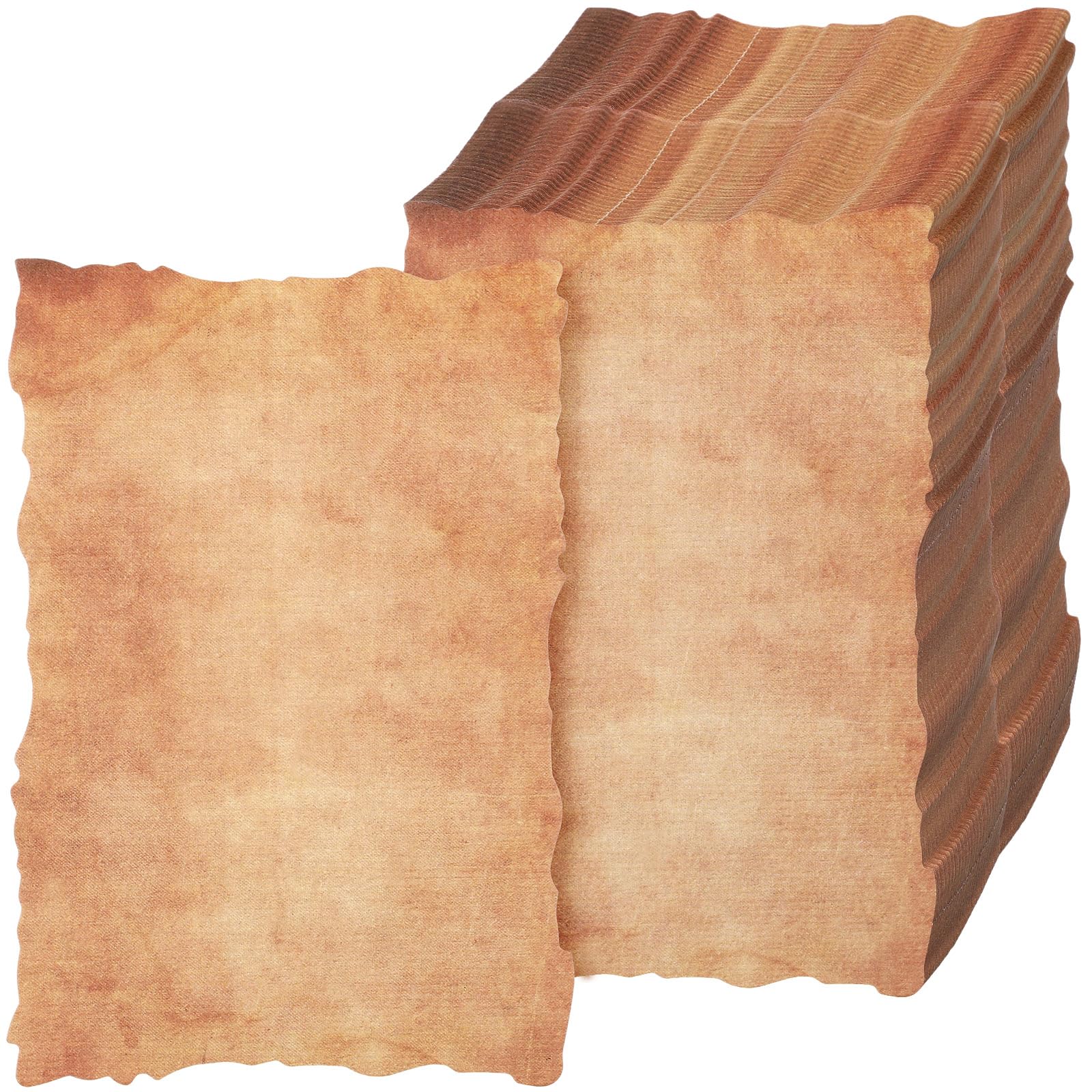 Harloon 150 hojas de papel de acuarela vintage, cartulina envejecida, 200 g/m², papel grueso de algodón antiguo, hecho a mano, para dibujar, escribir, imprimir, invitaciones decorativas, tarjetas de