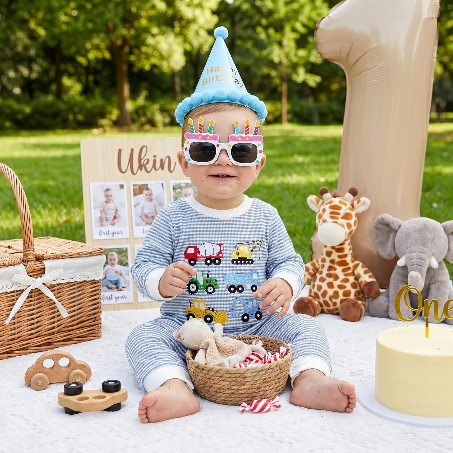FOCUSNORM Baby Boy Fall Clothes Newborn Winter Outfit Truck Jumpsuit Romper image 4