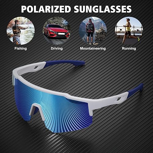 Miniatura 156 de STORYCOAST Lentes de sol deportivos polarizados para hombres y mujeres, para conducir, pesca, ciclismo, bicicleta de montaña, protección UV400
