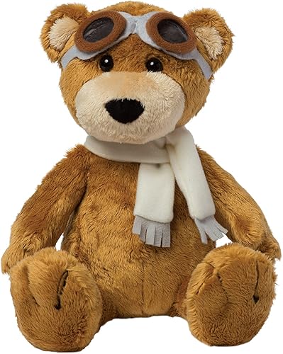 Miniatura 4 de Manhattan Toy Oso de peluche de aviador de 12 pulgadas con gafas suaves y bufanda
