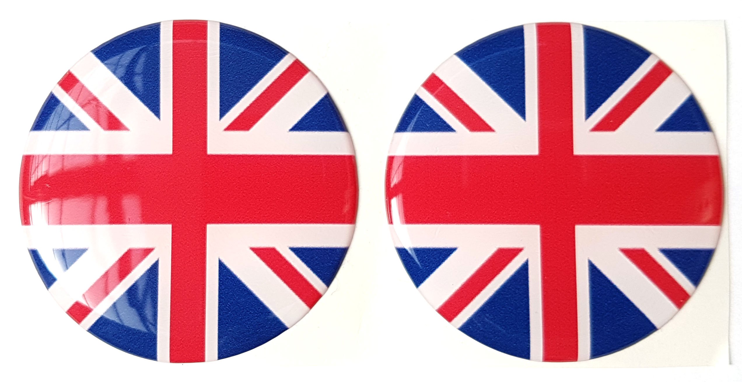 Gelz Lot De 2 Autocollants Bombés Motif Union Jack Rouge/blanc