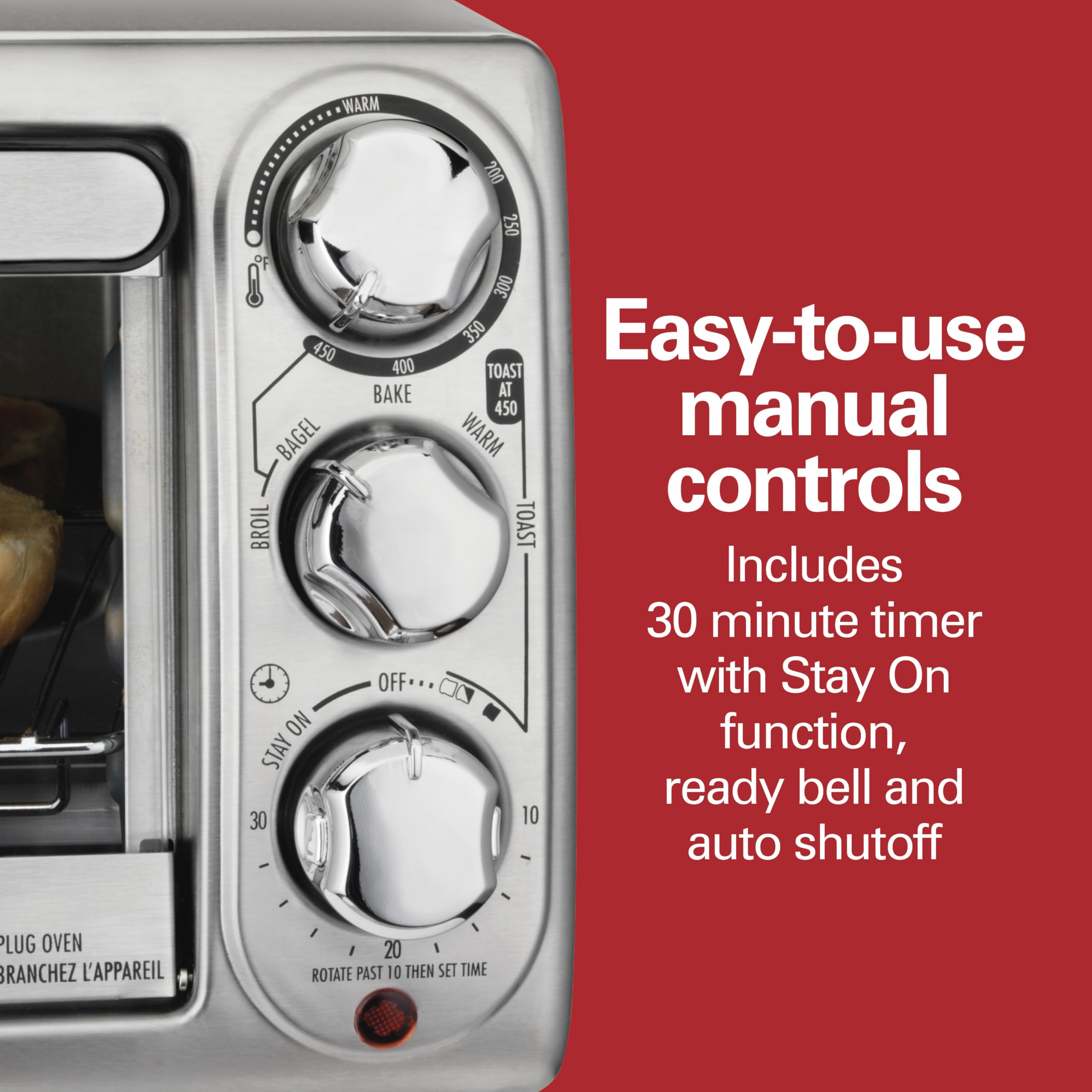 Hamilton Beach Toaster Oven - Toast, Bake & Broil -4 Hamilton Beach Toaster Oven - Toast, Bake & Broil -4