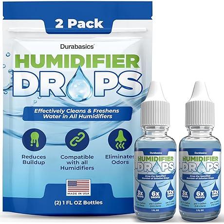 [2 Pack] Humidifier Drops for Cleaning - Food Grade Humidifier Cleaner Slows...