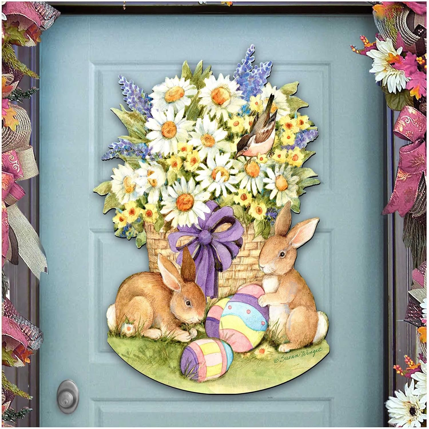 Spring Bunnies Wall and Door Decor art by Susan Winget 8471301H-SW - Designocracy