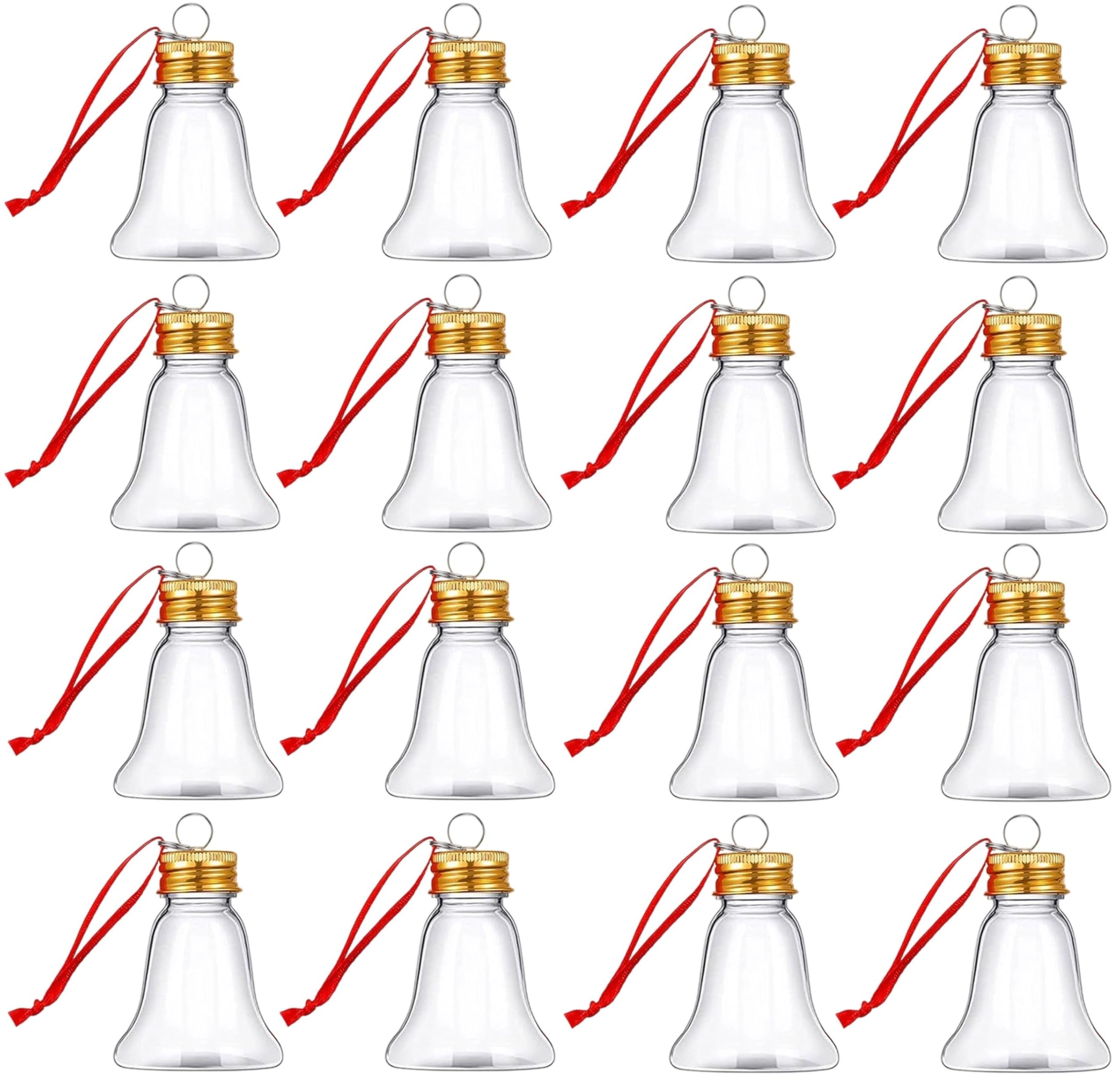 Vbsqic Clear Christmas Decoration Bottles 20pcs Fillable Ornament Christmas Candy Boxes Christmas Tree Hanging Ornaments Table Decoration