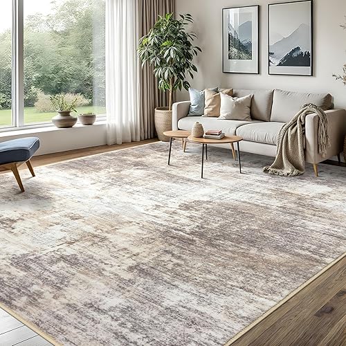 Miniatura 152 de IOHOUZE Alfombra pequeña abstracta de 2 x 3 pies, alfombra de entrada lavable para entrada interior, alfombras con respaldo de goma, alfombra Gris