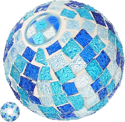 Housoutil Pantalla de vitral, decoración de mesa, lámpara de araña para entrada, bombillas de colores para ventilador de techo interior, cubierta de