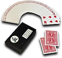 Vista 11 de Ted's Sterling Magic Kit de truco de bicicleta unidireccional con 52 tarjetas idénticas, corazones de espalda roja (Queen)