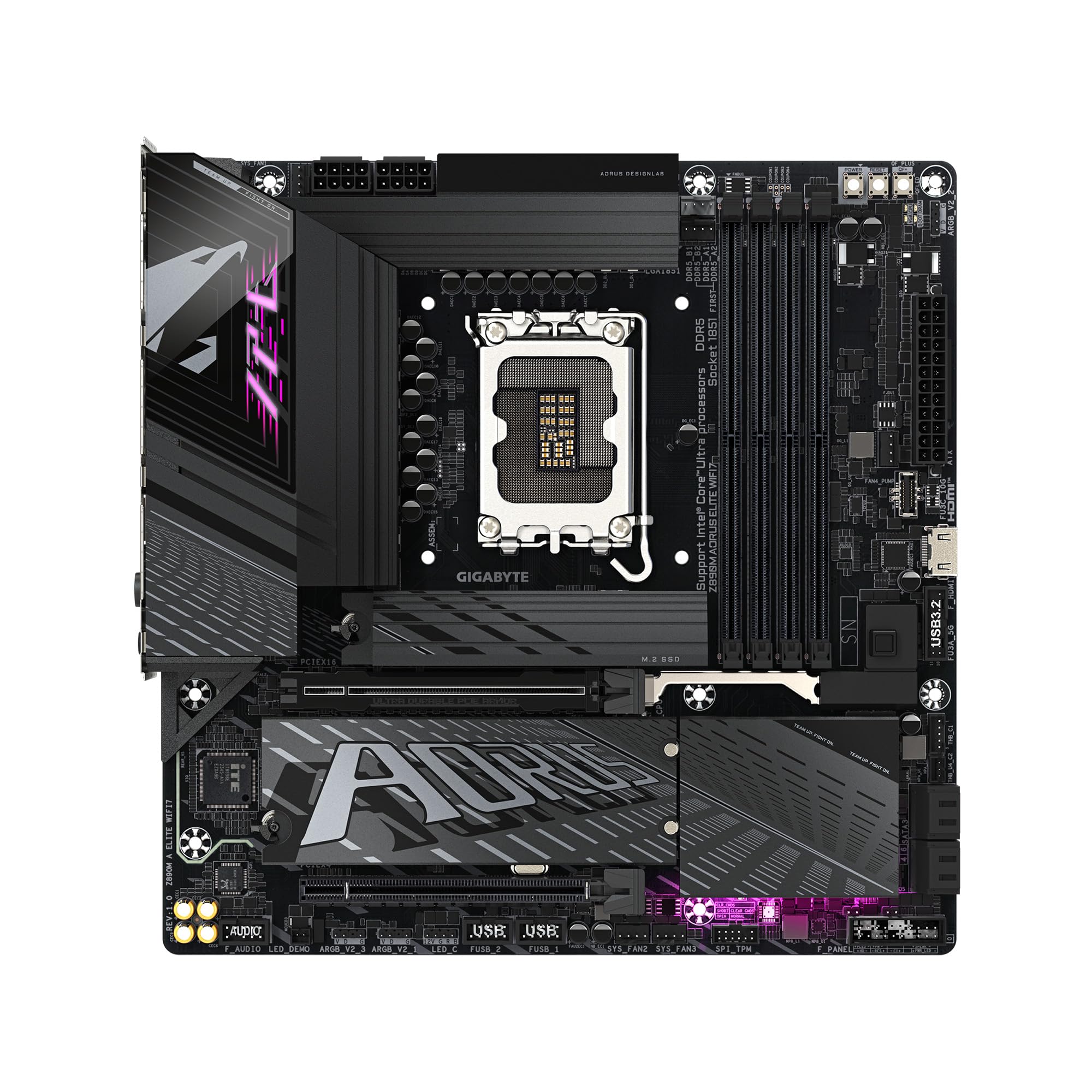 GIGABYTE Z890M Aorus Elite Wifi7 Motherboard, Supports Intel® Core™ Ultra Processors (Series 2) — Amazon image 5