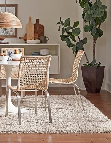 Miniatura 2 de Unique Loom Colección Solid Shag - Alfombra de área para el piso (7 pies 10 pulgadas cuadrada, gris pardo)