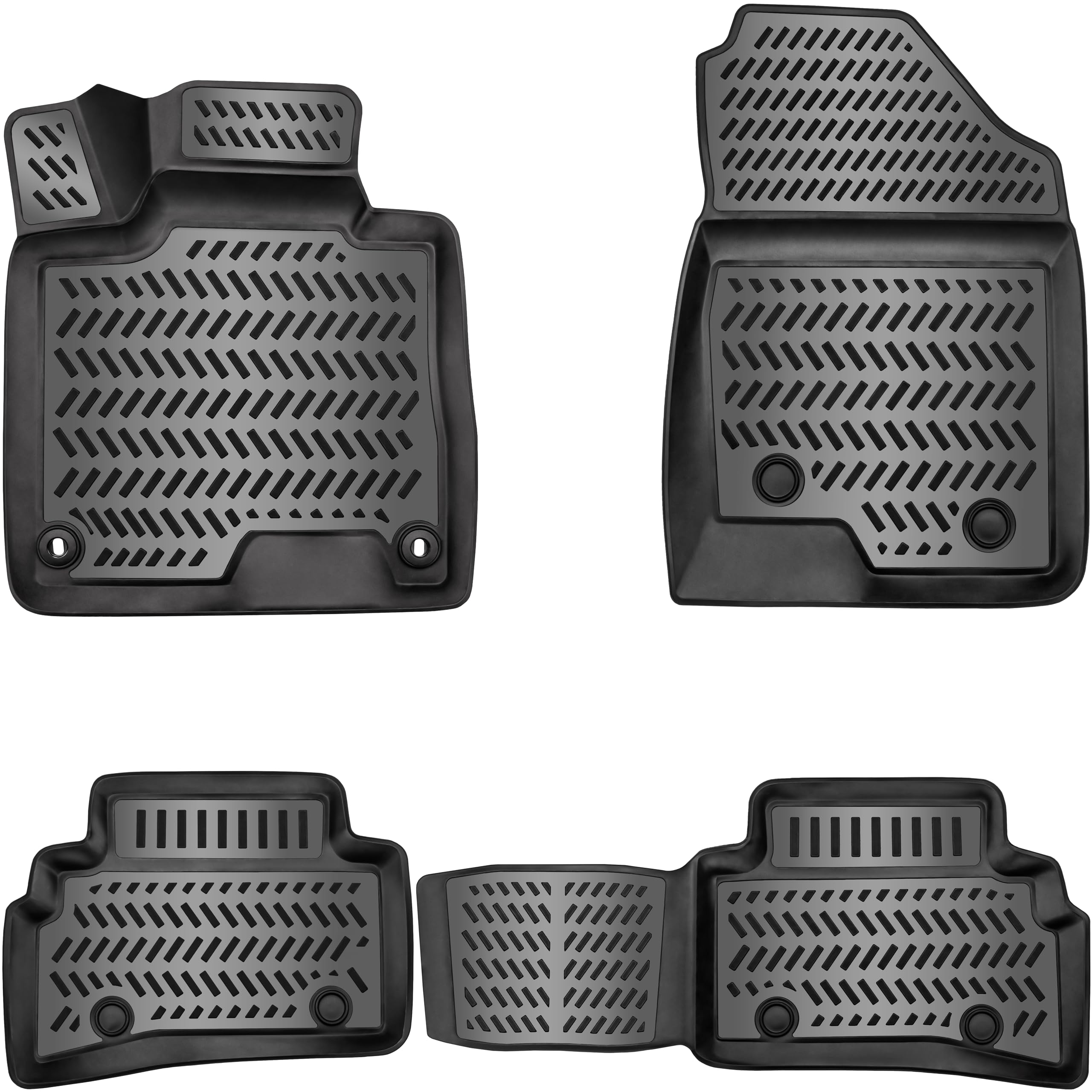 ELMASLINE 3D Alfombrillas de Goma para Hyundai Tucson 2021-2025 no es Compatible con la versión híbrida enchufable! | Borde Extra Alto | Alfombrillas a Medida