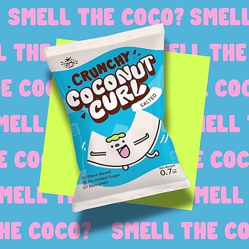Miniatura 4 de COCOCURL Chips de Coco Crujientes Artesanales con Sal  Aperitivo Saludable Sin Endulzar, a Base de Plantas, Sin Gluten, Coco Suavemente Tostado,