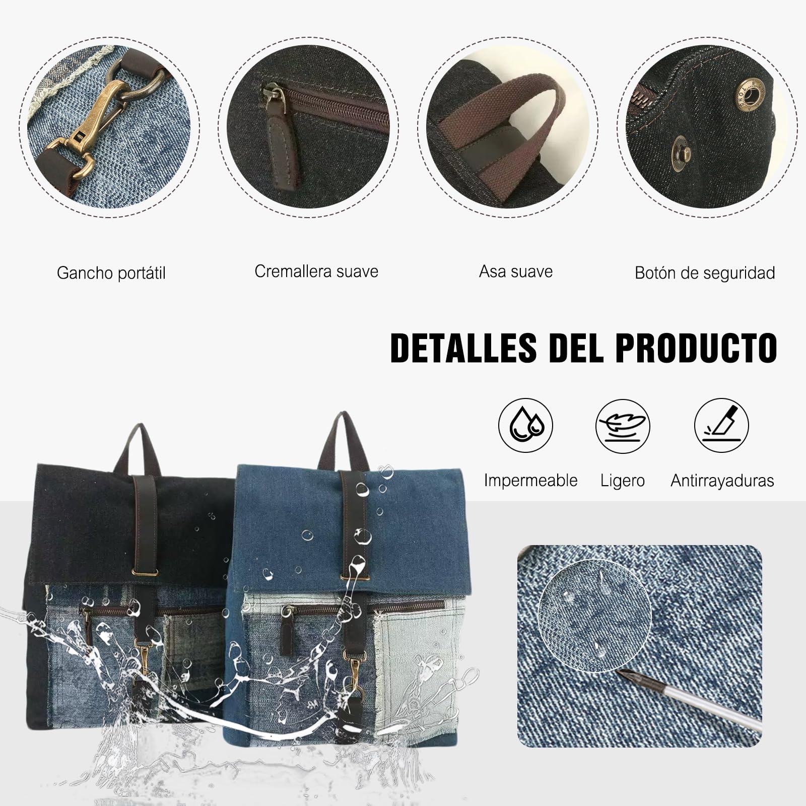 FANDARE Mochila Mujer Ligera Estampado Floral Mochilas Bolsas escolares
