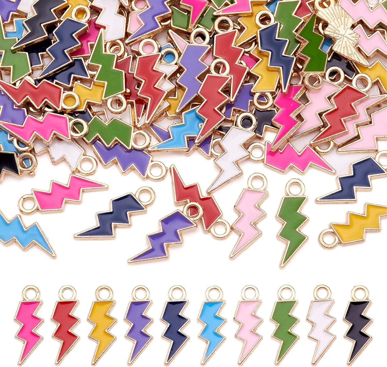 Craftdady Enamel Dangle Charms Pendant Food Animal Flower Cute Charms Colorful Metal Fruit Pendants Hang Ornament for Craft Bracelet Necklace Earring Key Chains Jewelry Making