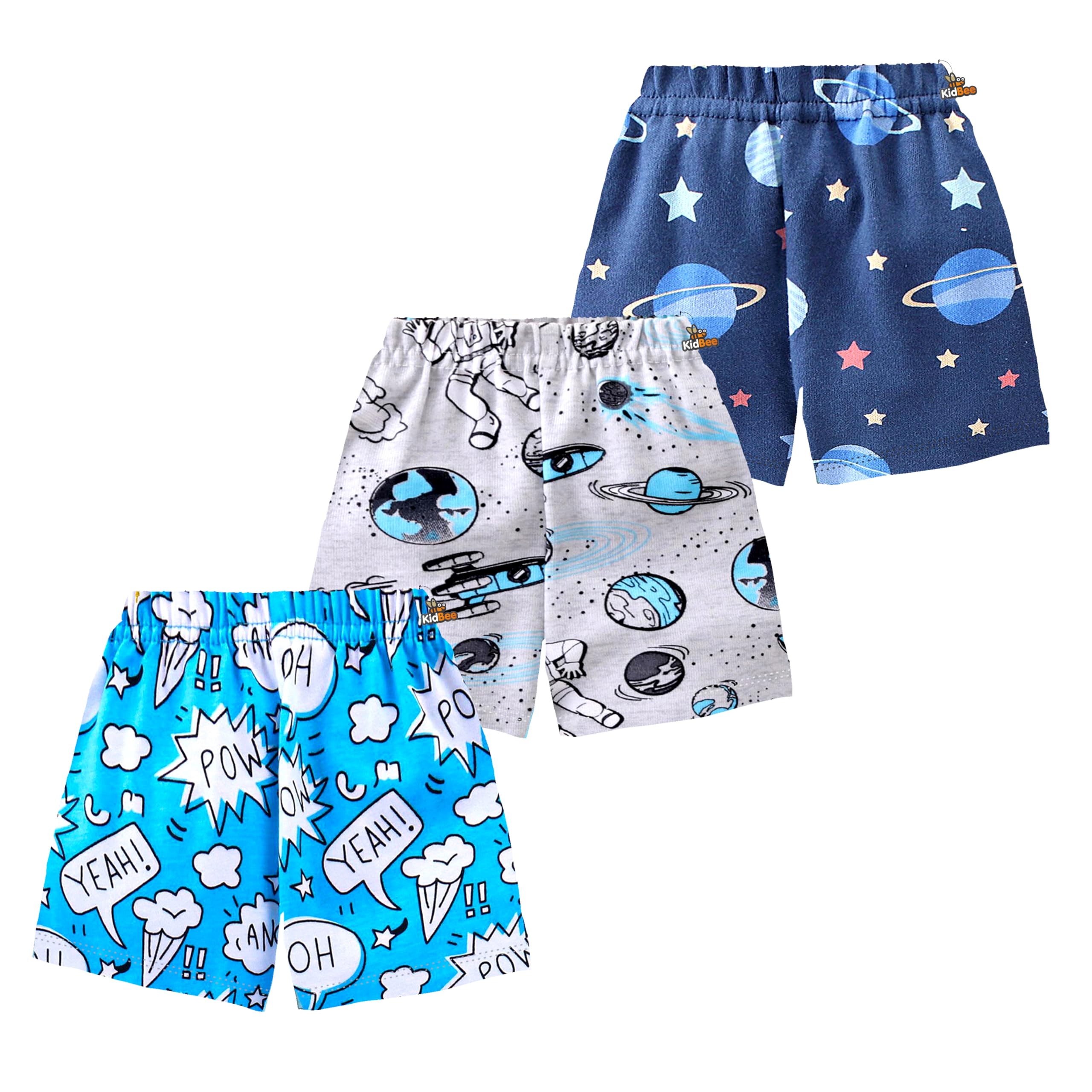 kidbee Boys & Girls Cotton Shorts (Pack of 3)-picture-56