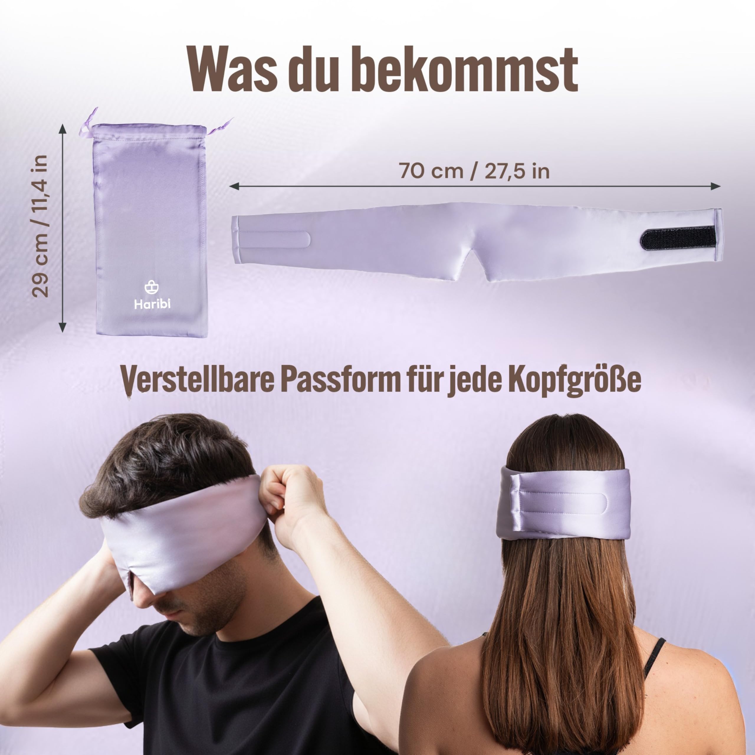 Seiden Schlafmaske aus 100% Maulbeerseide (22 Momme) – 3D Augenmaske rutschfest, druckfrei und verstellbar, inkl. Seidenbeutel, für Frauen und Männer, zum Schlafen und Reisen