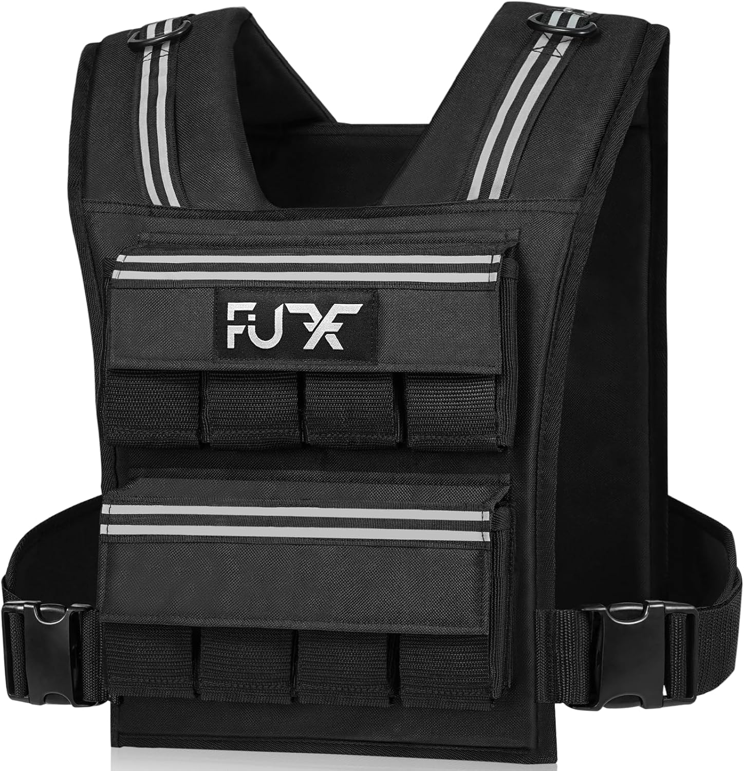 FUFF Adjustable Weighted Vest Men,20/30/40 LB Weight Vest for Strength Trainin, Workout Vest Woman with Removable Iron Weights for Walking, Rucking, Running, Exercise