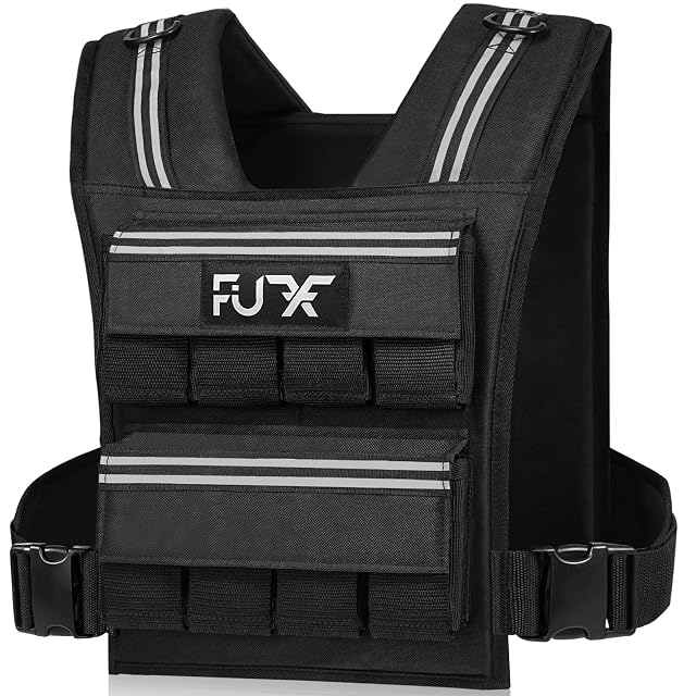 FUFF Adjustable Weighted Vest Men 20 30 40 LB Weight Vest for Strength Trainin Workout Vest Woman with